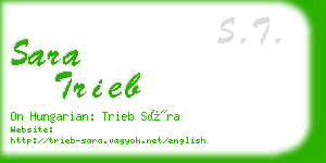 sara trieb business card